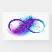 Infinity with Purple Feather Banner (Horizontal)
