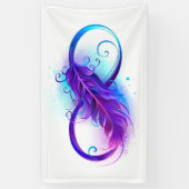 Infinity with Purple Feather Banner (Vertikal)