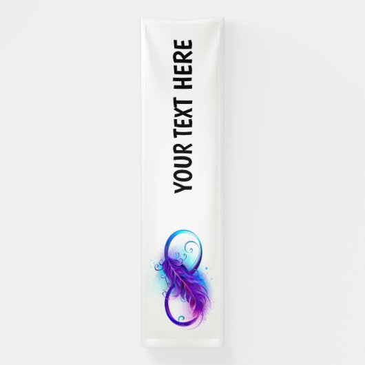 Infinity with Purple Feather Banner (Vertikal)