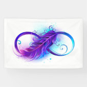 Infinity with Purple Feather Banner (Horizontal)