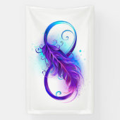 Infinity with Purple Feather Banner (Vertikal)