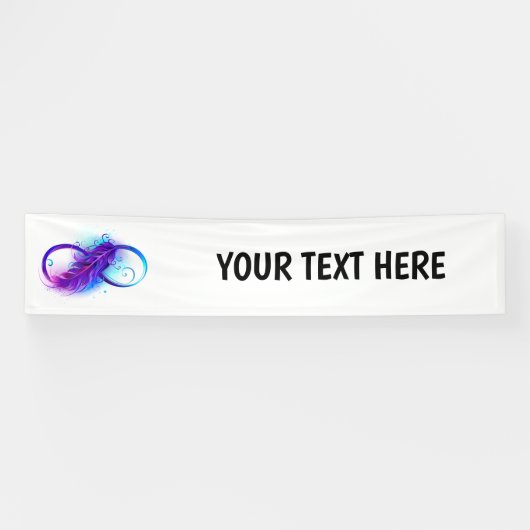 Infinity with Purple Feather Banner (Horizontal)