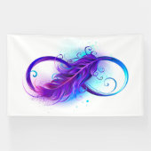 Infinity with Purple Feather Banner (Horizontal)