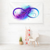Infinity with Purple Feather Banner (Insitu)