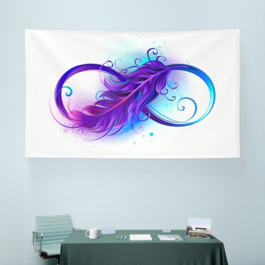 Infinity with Purple Feather Banner (Messe)