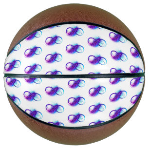 Infinity with Purple Feather Basketball