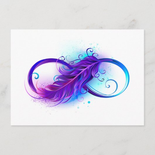 Infinity with Purple Feather Begleitkarte (Vorderseite)