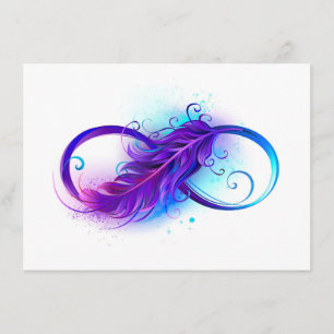 Infinity with Purple Feather Begleitkarte