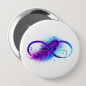 Infinity with Purple Feather Button (Vorne & Hinten)