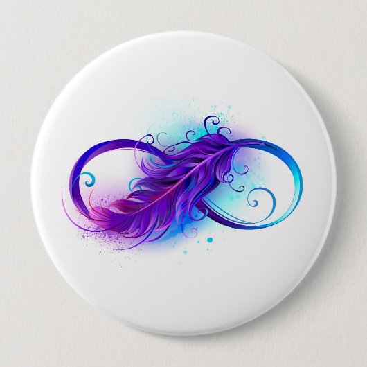 Infinity with Purple Feather Button (Vorderseite)