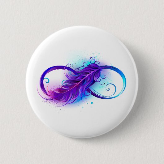 Infinity with Purple Feather Button (Vorderseite)