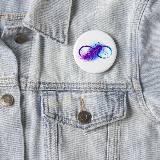 Infinity with Purple Feather Button (Beispiel)