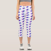 Infinity with Purple Feather Capri Leggings (Vorderseite)