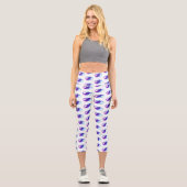 Infinity with Purple Feather Capri Leggings (Vorderseite)