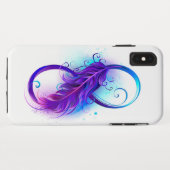 Infinity with Purple Feather Case-Mate iPhone Hülle (Rückseite (Horizontal))