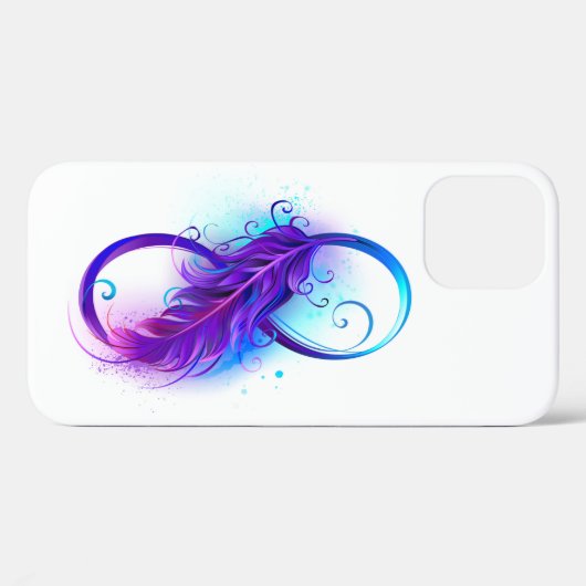 Infinity with Purple Feather Case-Mate iPhone Hülle (Rückseite (Horizontal))