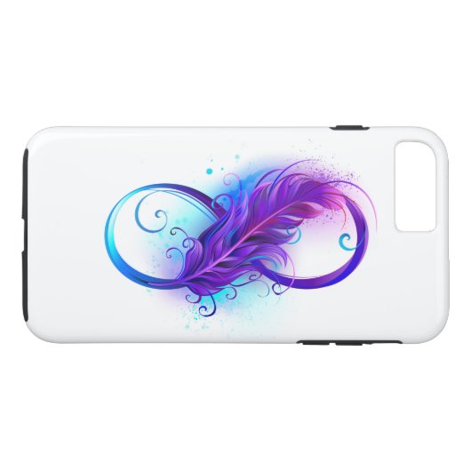 Infinity with Purple Feather Case-Mate iPhone Hülle (Rückseite (Horizontal))