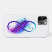 Infinity with Purple Feather Case-Mate iPhone Hülle (Rückseite (Horizontal))