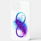 Infinity with Purple Feather Case-Mate iPhone Hülle (Rückseite)