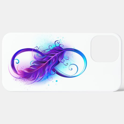 Infinity with Purple Feather Case-Mate iPhone Hülle (Rückseite / Rechts)
