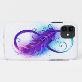 Infinity with Purple Feather Case-Mate iPhone Hülle (Rückseite (Horizontal))
