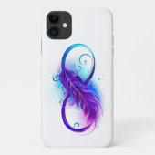 Infinity with Purple Feather Case-Mate iPhone Hülle (Rückseite)