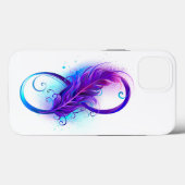 Infinity with Purple Feather Case-Mate iPhone Hülle (Rückseite (Horizontal))