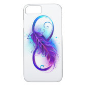 Infinity with Purple Feather Case-Mate iPhone Hülle (Rückseite)
