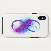 Infinity with Purple Feather Case-Mate iPhone Hülle (Rückseite (Horizontal))