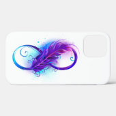 Infinity with Purple Feather Case-Mate iPhone Hülle (Rückseite (Horizontal))