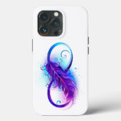 Infinity with Purple Feather Case-Mate iPhone Hülle (Rückseite)