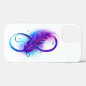 Infinity with Purple Feather Case-Mate iPhone Hülle (Rückseite (Horizontal))