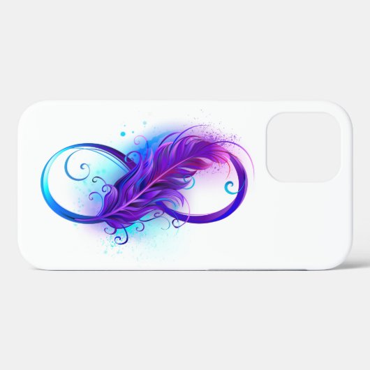 Infinity with Purple Feather Case-Mate iPhone Hülle (Rückseite (Horizontal))