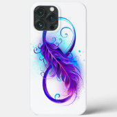 Infinity with Purple Feather Case-Mate iPhone Hülle (Rückseite)
