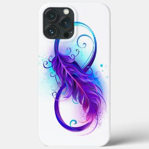 Infinity with Purple Feather Case-Mate iPhone Hülle