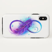 Infinity with Purple Feather Case-Mate iPhone Hülle (Rückseite (Horizontal))