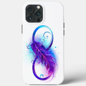 Infinity with Purple Feather Case-Mate iPhone Hülle (Rückseite)