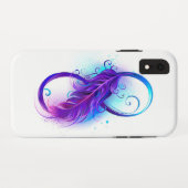 Infinity with Purple Feather Case-Mate iPhone Hülle (Rückseite (Horizontal))