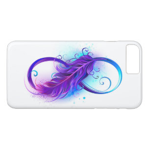Infinity with Purple Feather Case-Mate iPhone Hülle