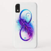 Infinity with Purple Feather Case-Mate iPhone Hülle (Rückseite)