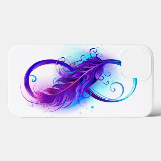 Infinity with Purple Feather Case-Mate iPhone Hülle (Rückseite (Horizontal))