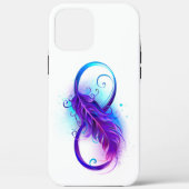 Infinity with Purple Feather Case-Mate iPhone Hülle (Rückseite)