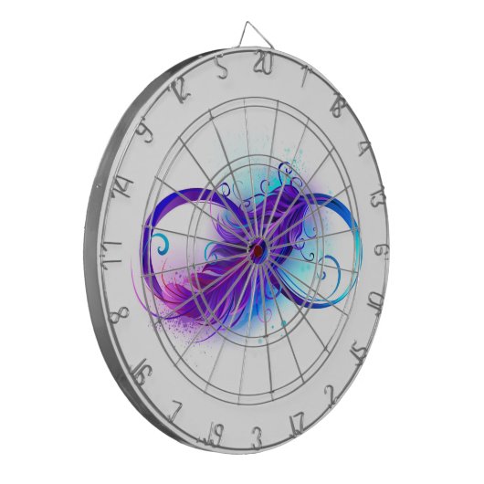 Infinity with Purple Feather Dartscheibe (Vorderseite Links)