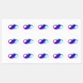 Infinity with Purple Feather Etiketten (Blatt)
