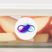 Infinity with Purple Feather Etiketten (Befestigt)