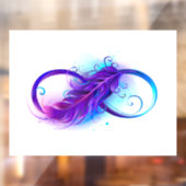 Infinity with Purple Feather Fensteraufkleber (Blatt 2)