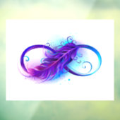 Infinity with Purple Feather Fensteraufkleber (Blatt 3)