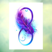 Infinity with Purple Feather Fensteraufkleber (Blatt 3)