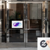 Infinity with Purple Feather Fensteraufkleber (Büro Tür)