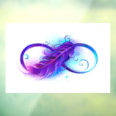 Infinity with Purple Feather Fensteraufkleber (Blatt 3)